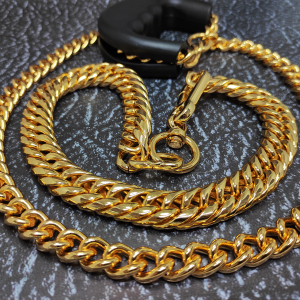 KIT COMBO COLLAR + CADENA ACERO INOXIDABLE PARA PASEOS